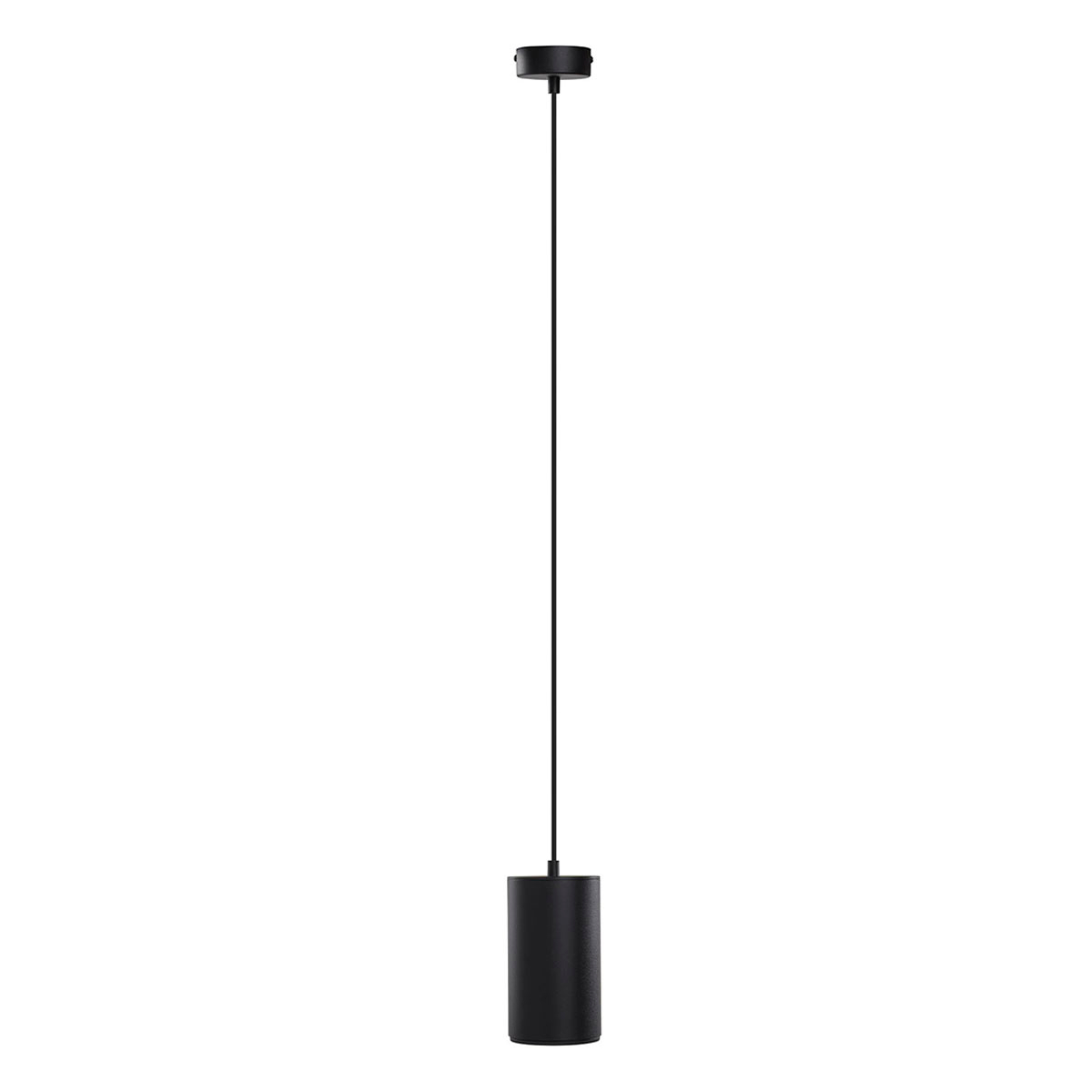 Lámpara de suspender en techo tipo spotlight 1.20 m x 10 cm 1 luz negro luz fría