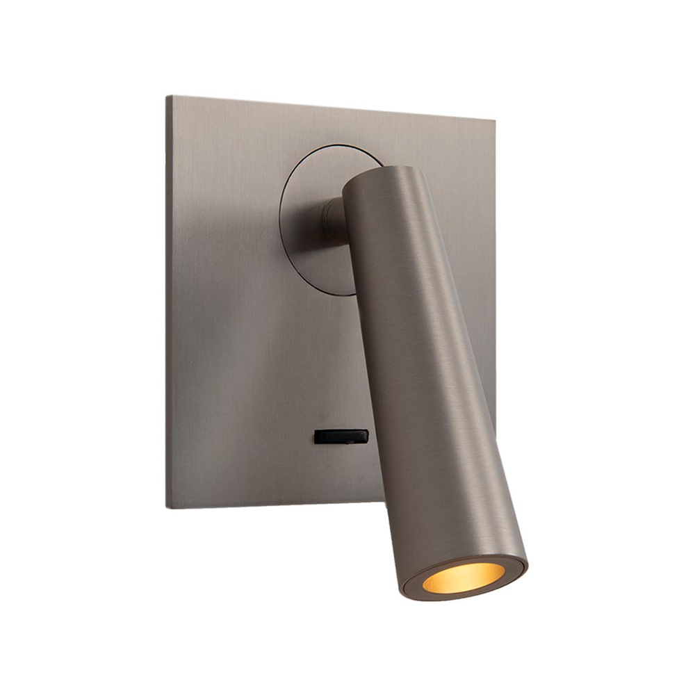 Lámpara de muro led 10.5 x 10.5 x 14 cm níquel