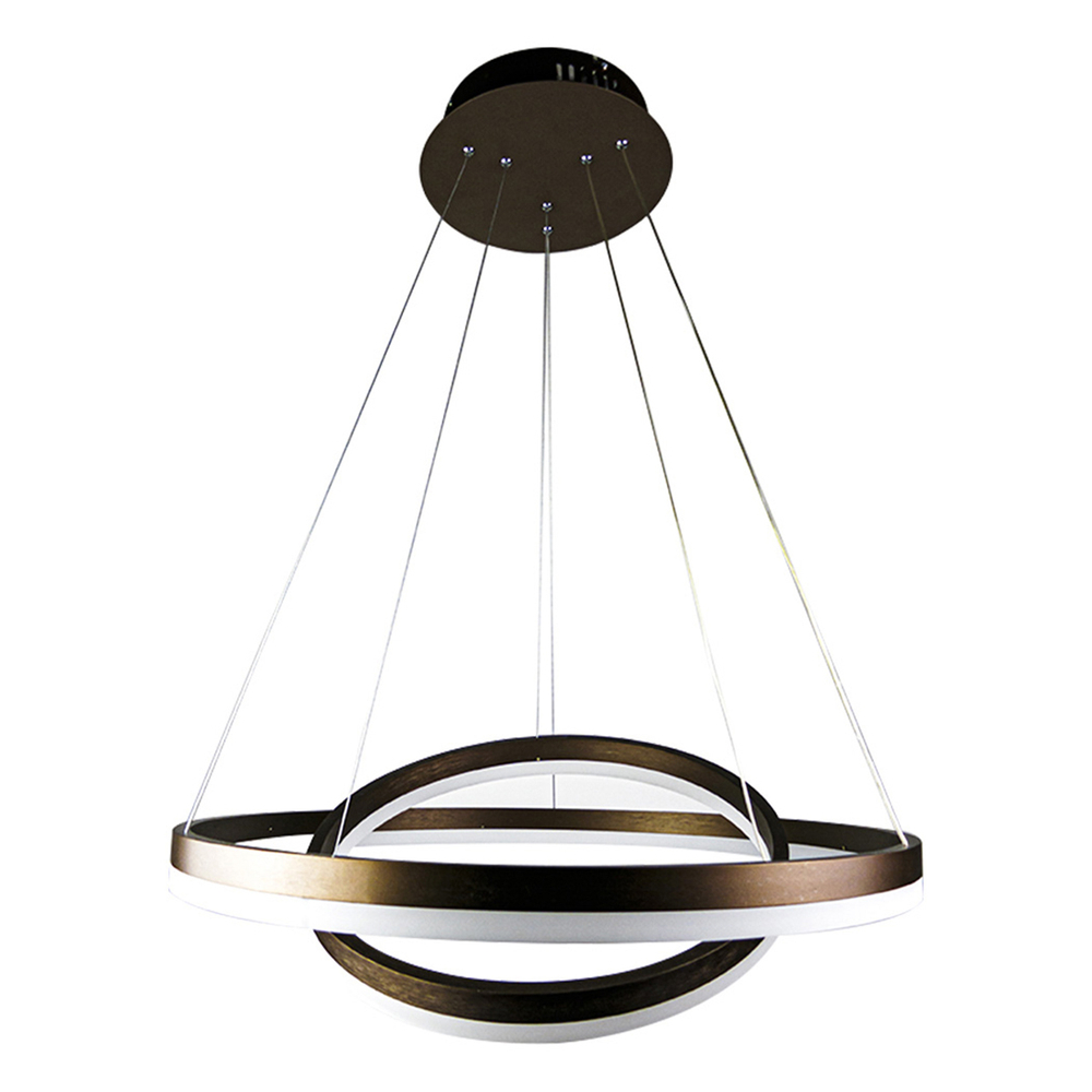 Lámpara colgante led 1.55 m x 60 cm chocolate