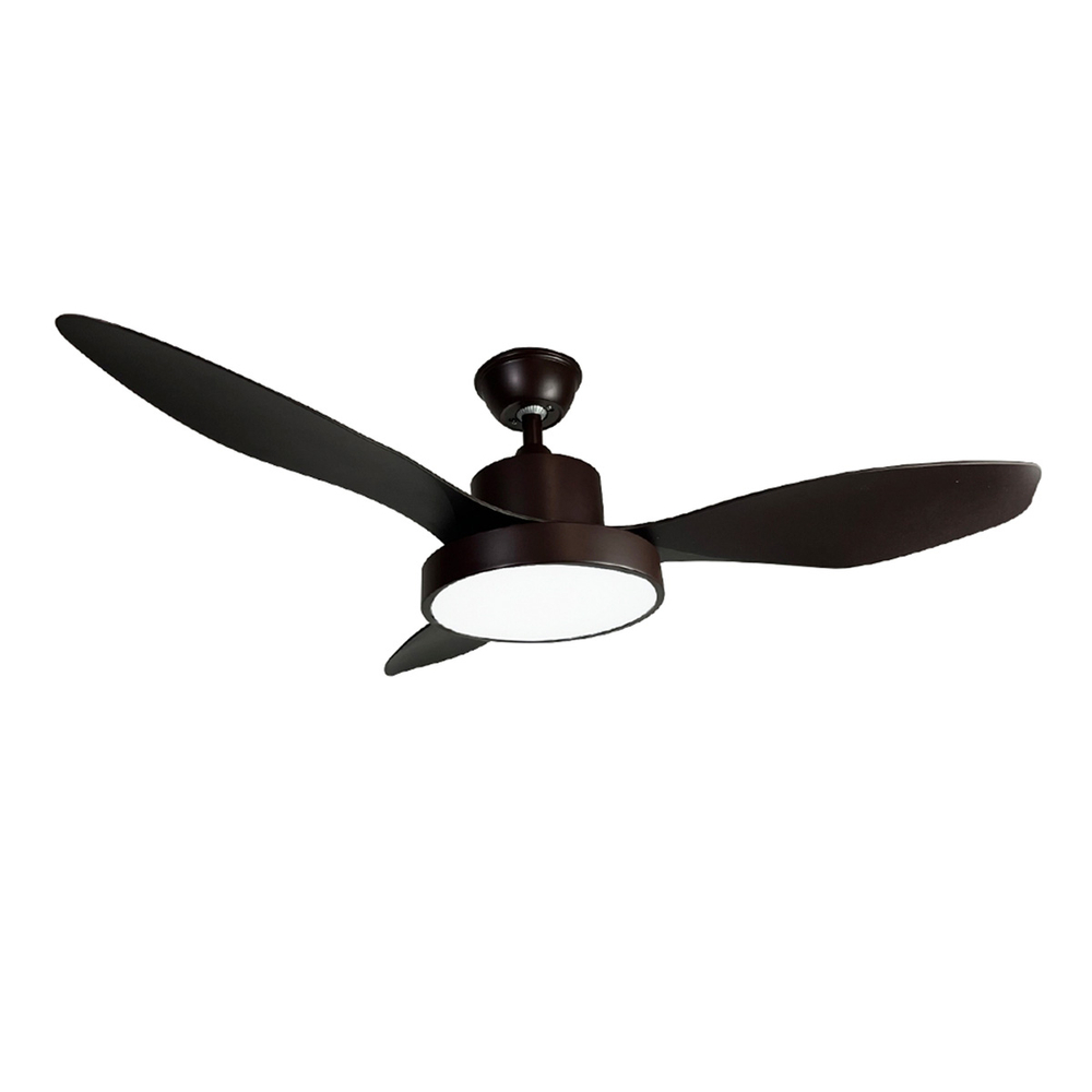 Ventilador de techo céfiro 13" moderno para interior con led integrado café