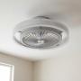 VENTILADOR DE TECHO AUSTRAL 21.5" FANDELIER PARA INTERIOR CON LED INTEGRADO PLATA