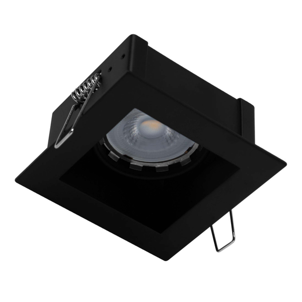 LÁMPARA DE EMPOTRAR EN TECHO TIPO DOWNLIGHT 9 X 7.5 CM 1 LUZ NEGRLO LUZ CÁLIDA