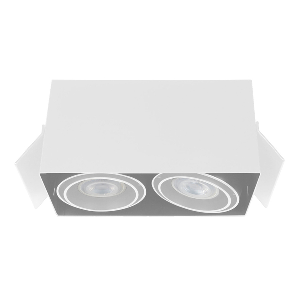 LÁMPARA DE EMPOTRAR EN TECHO TIPO DOWNLIGHT 11 X 20.4 X 10.2 CM 2 LUCES BLANCO LUZ CÁLIDA