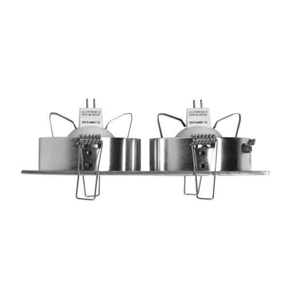 LÁMPARA DE EMPOTRAR EN TECHO TIPO DOWNLIGHT 6.2 X 17.4 X 9.3 CM 2 LUCES ALUMINIO LUZ NEUTRA