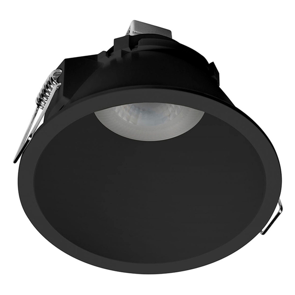 LÁMPARA DE EMPOTRAR EN TECHO TIPO SPOT 6.9 X 9.3 CM 1 LUZ NEGRO LUZ CÁLIDA