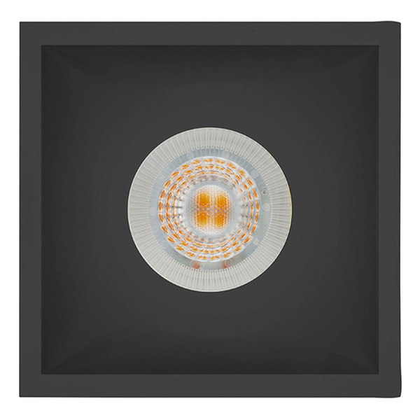 LÁMPARA DE EMPOTRAR EN TECHO TIPO SPOT 5.3 X 9.3 X 9.3 CM 1 LUZ NEGRO ...