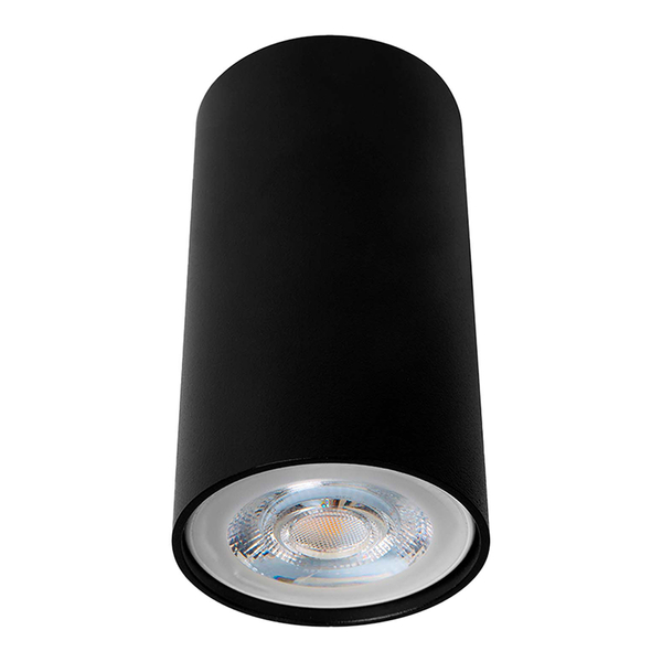 LÁMPARA DE SOBREPONER EN TECHO TIPO SPOT 8.5 X 5.5 CM 1 LUZ NEGRO LUZ NEUTRA