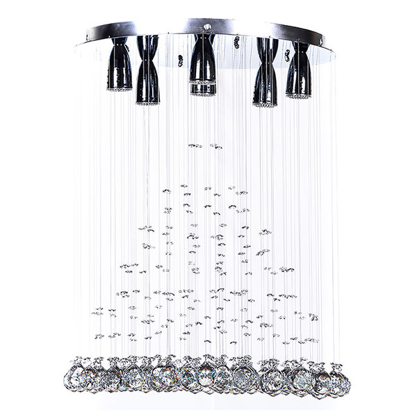 LÁMPARA COLGANTE 65 X 50 CM PLATA