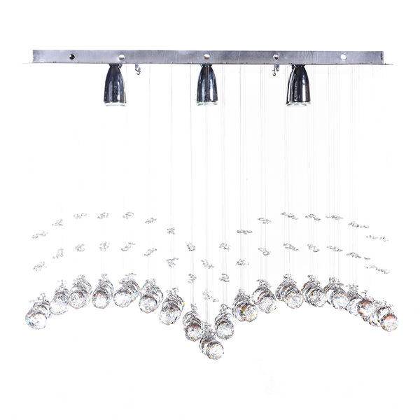 LÁMPARA COLGANTE 65 X 80 X 30 CM PLATA
