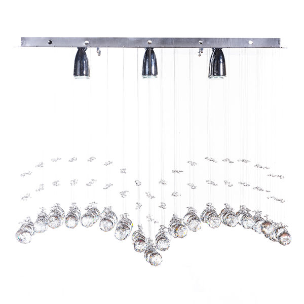LÁMPARA COLGANTE 65 X 60 X 30 CM PLATA