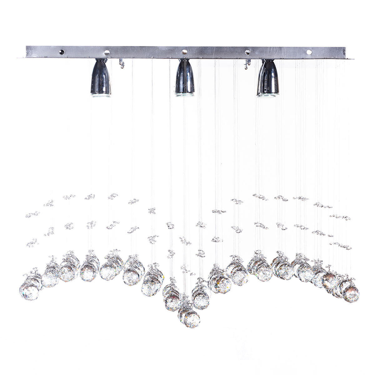 Lámpara colgante 65 x 60 x 30 cm plata