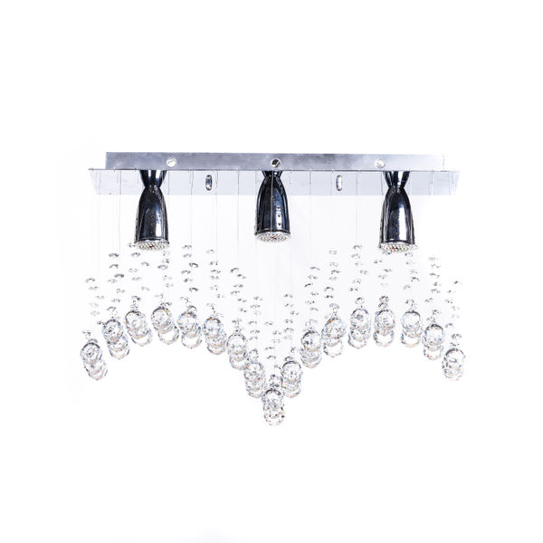 LÁMPARA CANDIL LED 30 X 50 X 12 CM PLATA