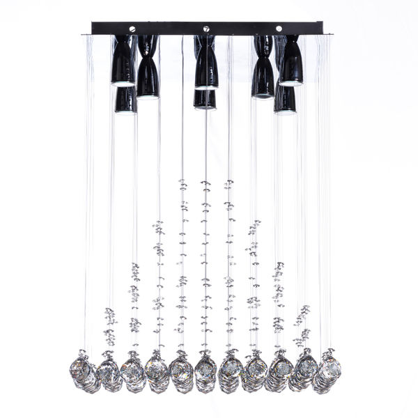 LÁMPARA CANDIL LED 65 X 50 X 50 CM CROMO
