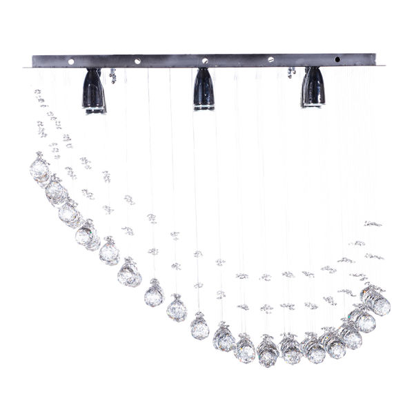 LÁMPARA CANDIL LED 65 X 80 X 30 CM CROMO