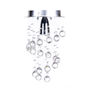 LÁMPARA CANDIL LED 30 X 20 CM PLATA