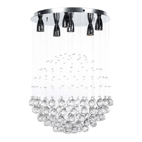 LÁMPARA CANDIL LED 70 X 50 CM CROMO