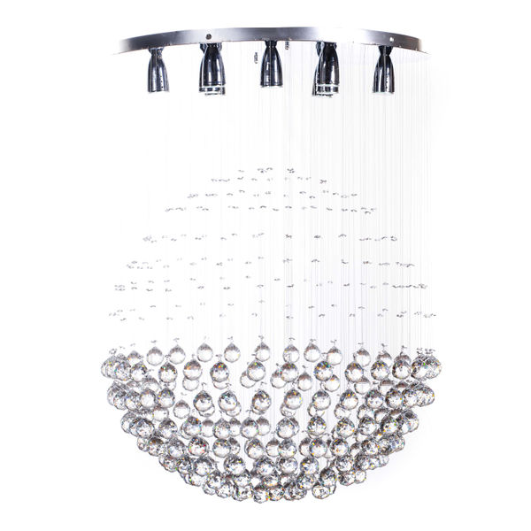 LÁMPARA CANDIL LED 80 X 60 CM CROMO