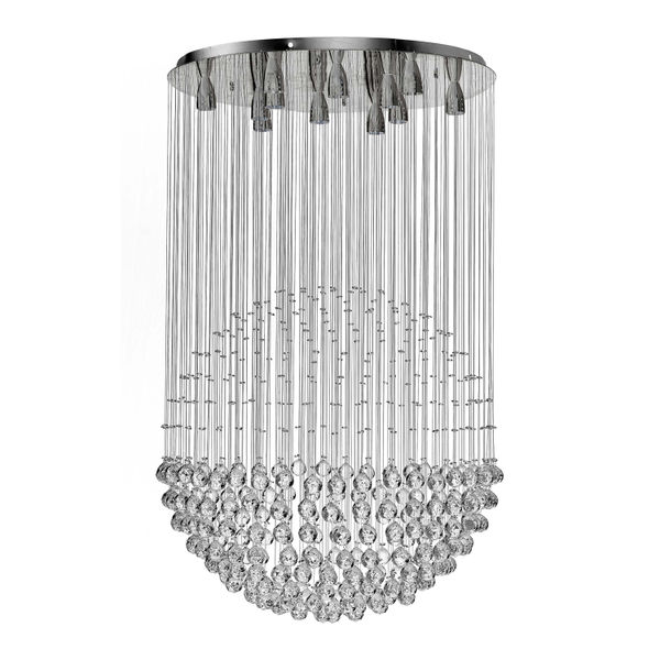 LÁMPARA CANDIL LED 1.30 M X 80 CM CROMO