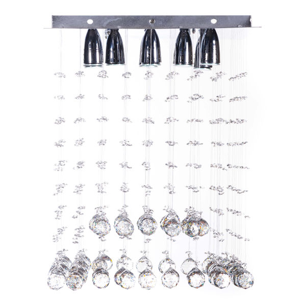 LÁMPARA CANDIL LED 60 X 50 X 50 CM CROMO