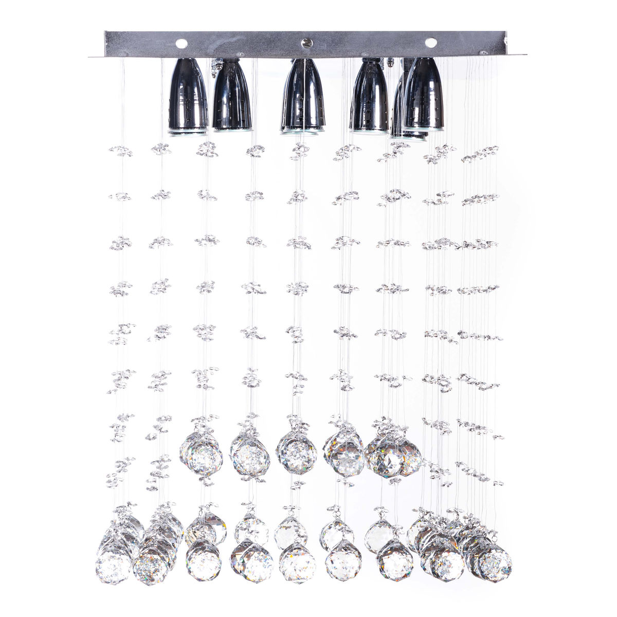 Lámpara candil led 60 x 50 x 50 cm cromo