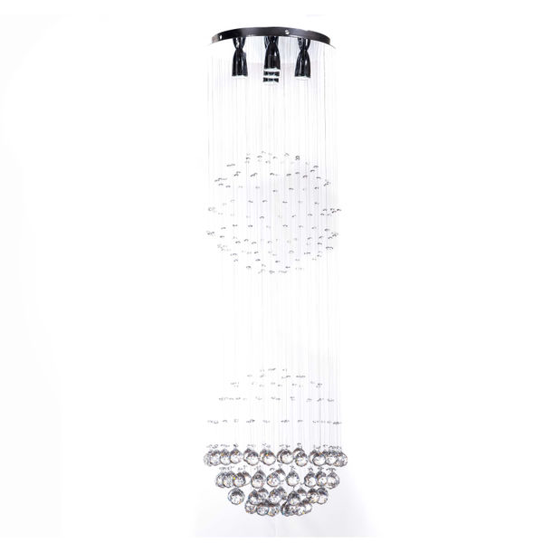 LÁMPARA CANDIL LED 1.40 M X 40 CM CROMO | The Home Depot México