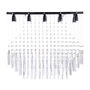 LÁMPARA CANDIL LED 1 M X 70 X 50 CM CROMO
