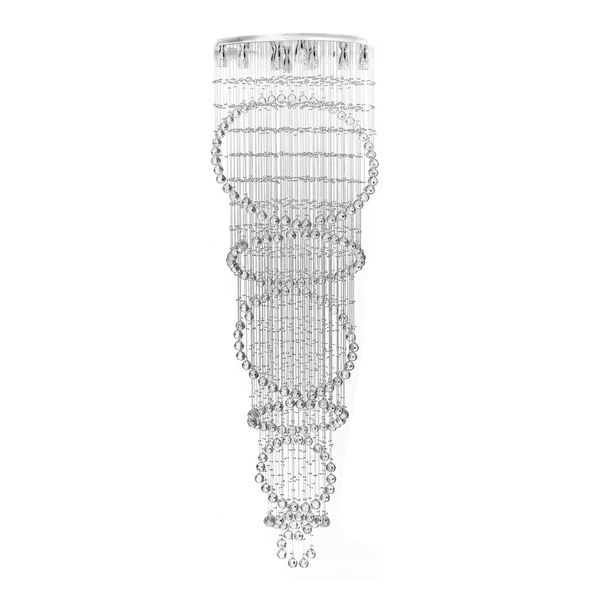 LÁMPARA CANDIL LED 3.20 M X 70 CM CROMO