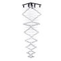 LÁMPARA CANDIL LED 2.20 M X 60 X 60 CM CROMO