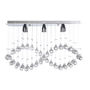 LÁMPARA CANDIL LED 50 X 80 X 30 CM CROMO