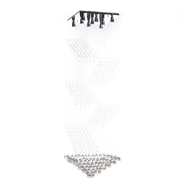 LÁMPARA COLGANTE 2 M X 60 X 60 CM PLATA