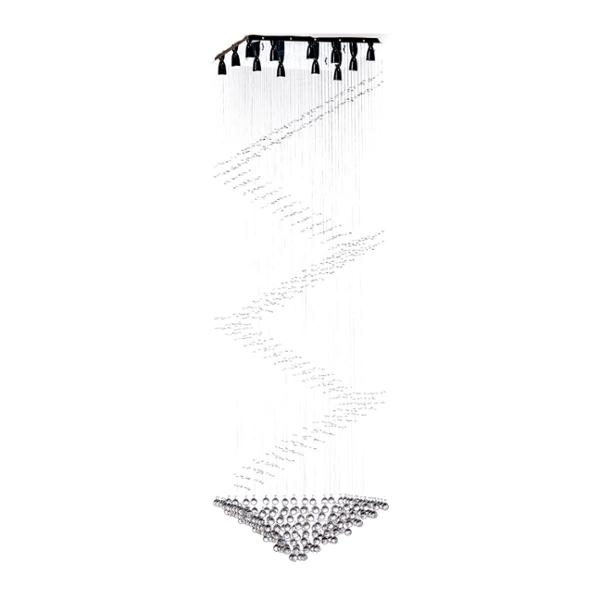 LÁMPARA CANDIL LED 2.90 M X 80 X 80 CM CROMO