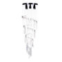 LÁMPARA CANDIL LED 1.25 M X 40 CM CROMO