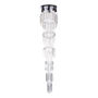 LÁMPARA CANDIL LED 1.40 M X 40 CM CROMO