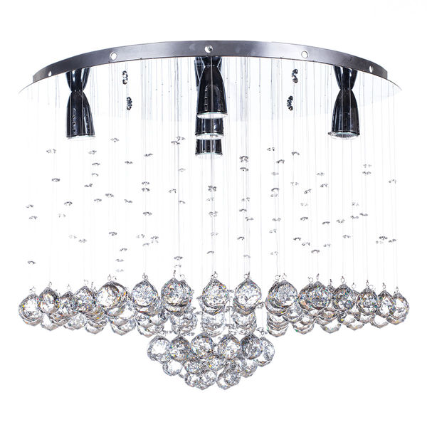 LÁMPARA CANDIL LED 55 X 65 X 50 CM CROMO