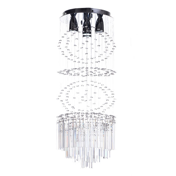 LÁMPARA CANDIL LED 80 X 30 CM CROMO | The Home Depot México