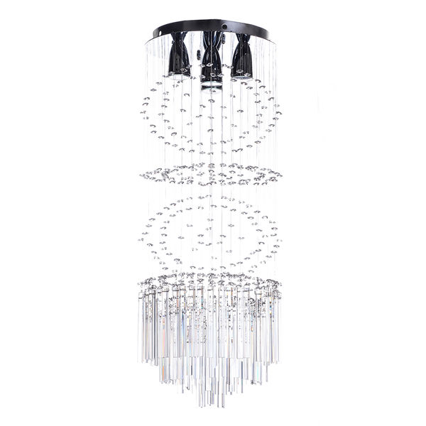 LÁMPARA CANDIL LED 80 X 30 CM CROMO