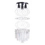 LÁMPARA CANDIL LED 80 X 30 CM CROMO