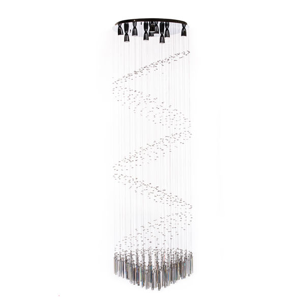 LÁMPARA CANDIL LED 2.35 M X 70 CM CROMO