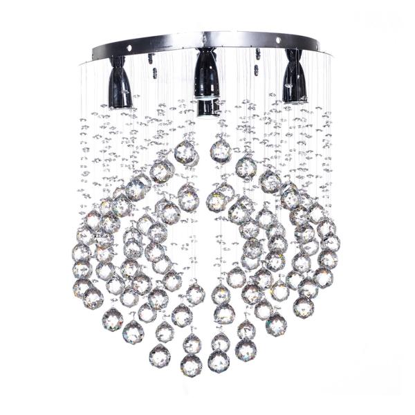 LÁMPARA CANDIL LED 60 X 65 X 50 CM CROMO