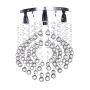 LÁMPARA CANDIL LED 60 X 65 X 50 CM CROMO