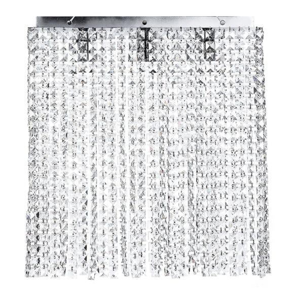 LÁMPARA CANDIL LED 63 X 60 X 12 CM CROMO