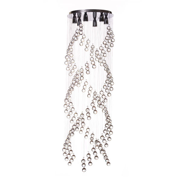 LÁMPARA CANDIL LED 1.50 M X 50 CM CROMO