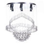 LÁMPARA CANDIL LED 80 X 70 CM CROMO