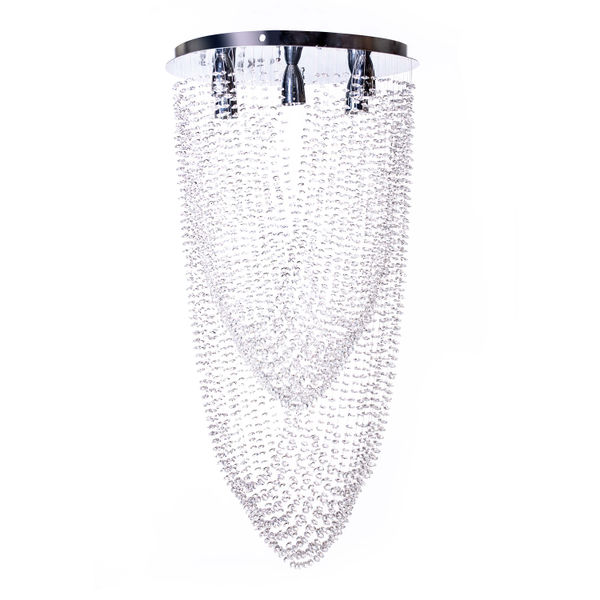 LÁMPARA CANDIL LED 1 M X 50 CM CROMO