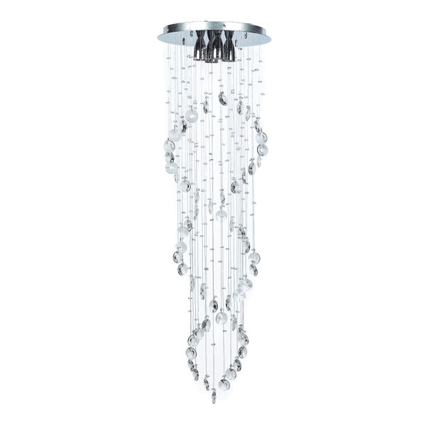 LÁMPARA CANDIL LED 1.30 M X 40 CM CROMO | The Home Depot México