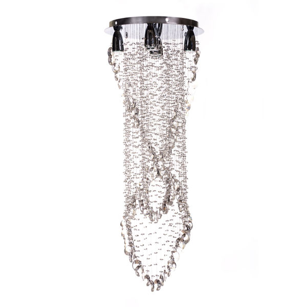 LÁMPARA CANDIL LED 1 M X 40 CM CROMO