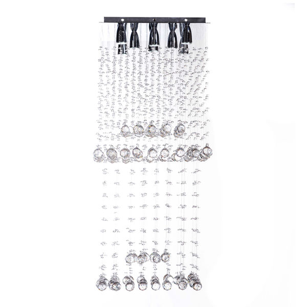 LÁMPARA CANDIL LED 1.20 M X 50 X 50 CM CROMO