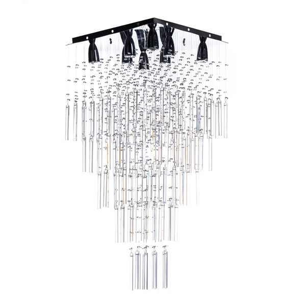 LÁMPARA CANDIL 1 M X 50 X 50 CM CROMO