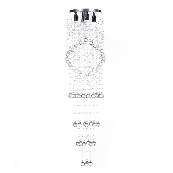 LÁMPARA CANDIL 1.6 M X 40 CM PLATA
