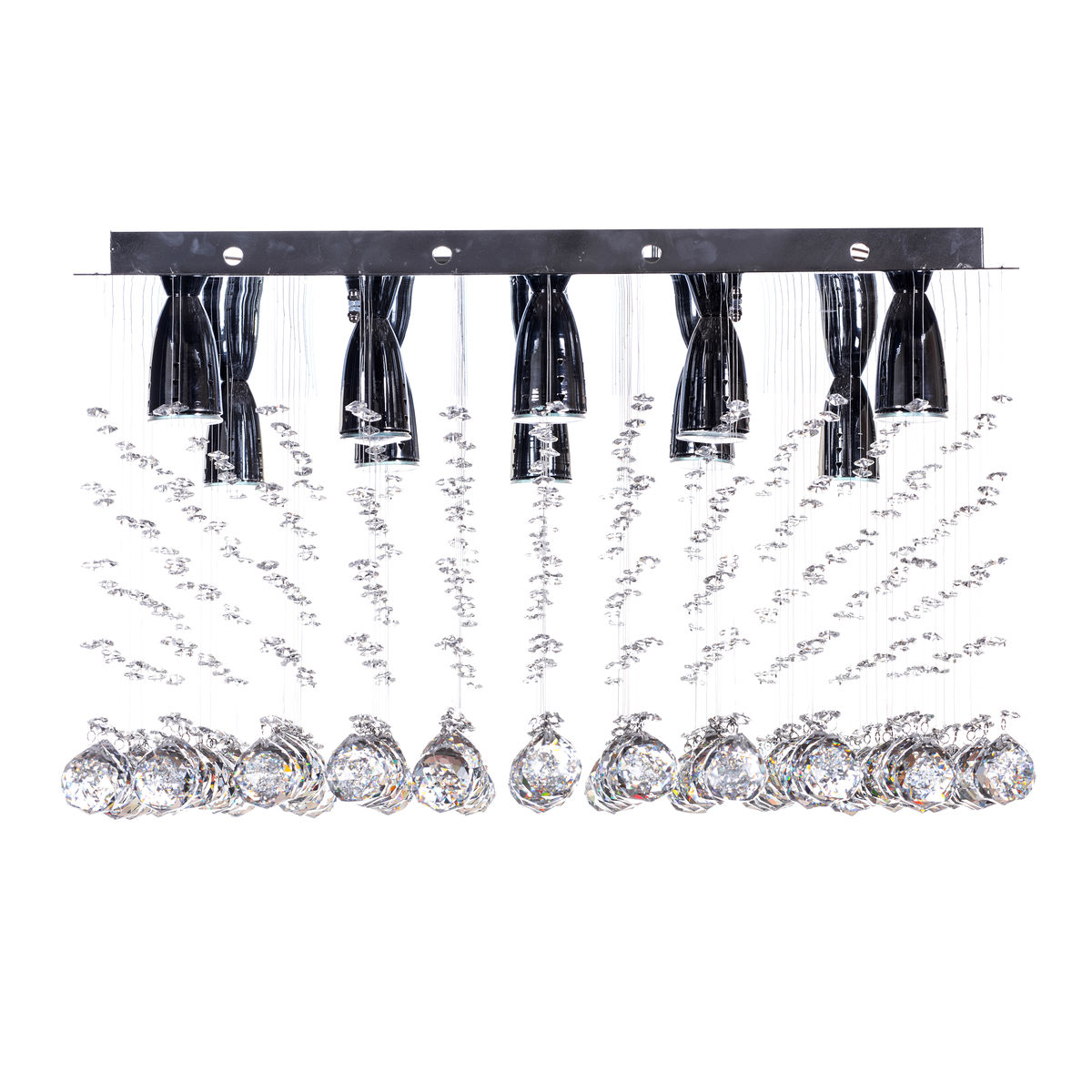 Lámpara candil led 30 x 60 x 60 cm cromo